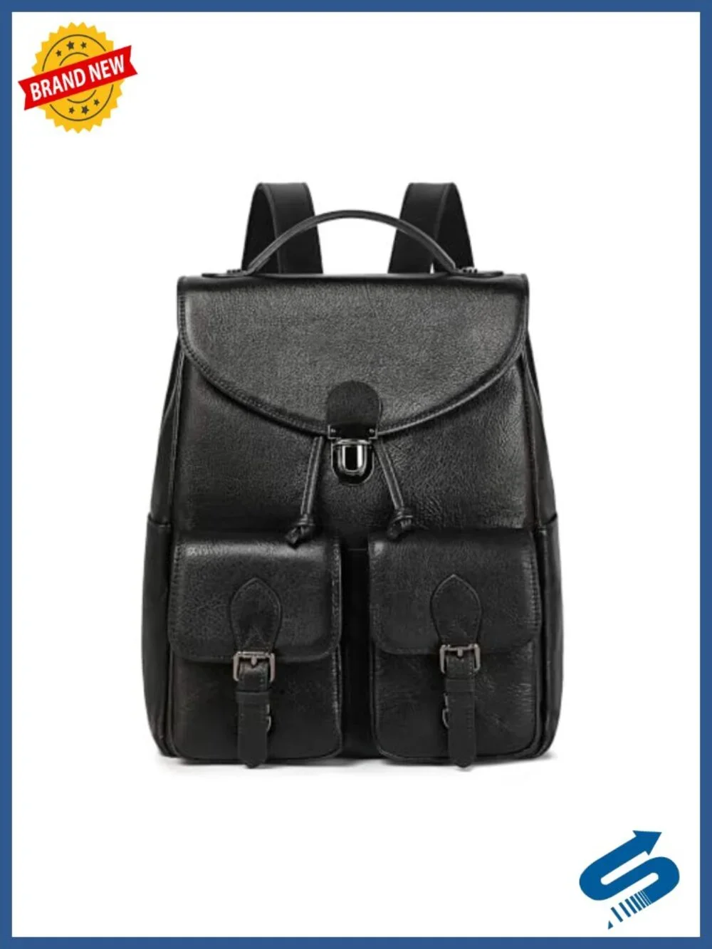 Vintage Genuine Leather Backpack Purse Women's Fashion Rucksack Daypack Travel